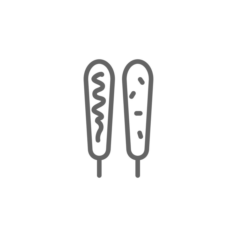 Corndog, USA Vektor Symbol Illustration