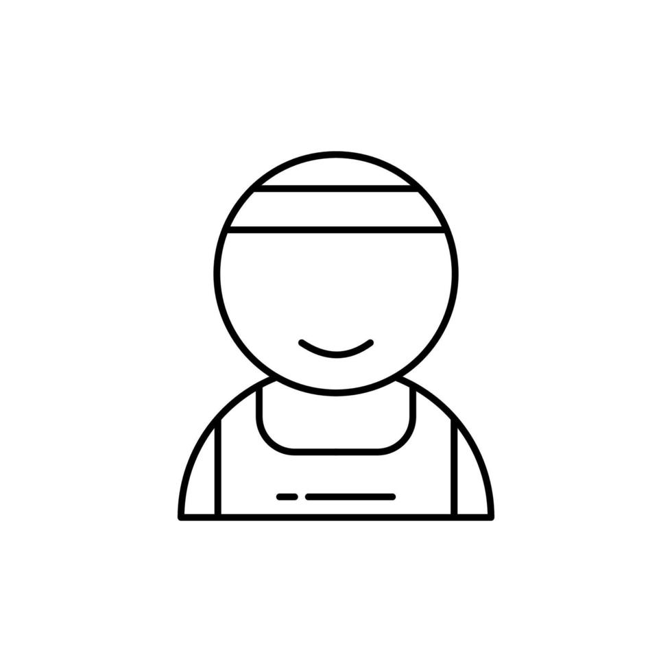 avatar, sportsman vektor ikon illustration
