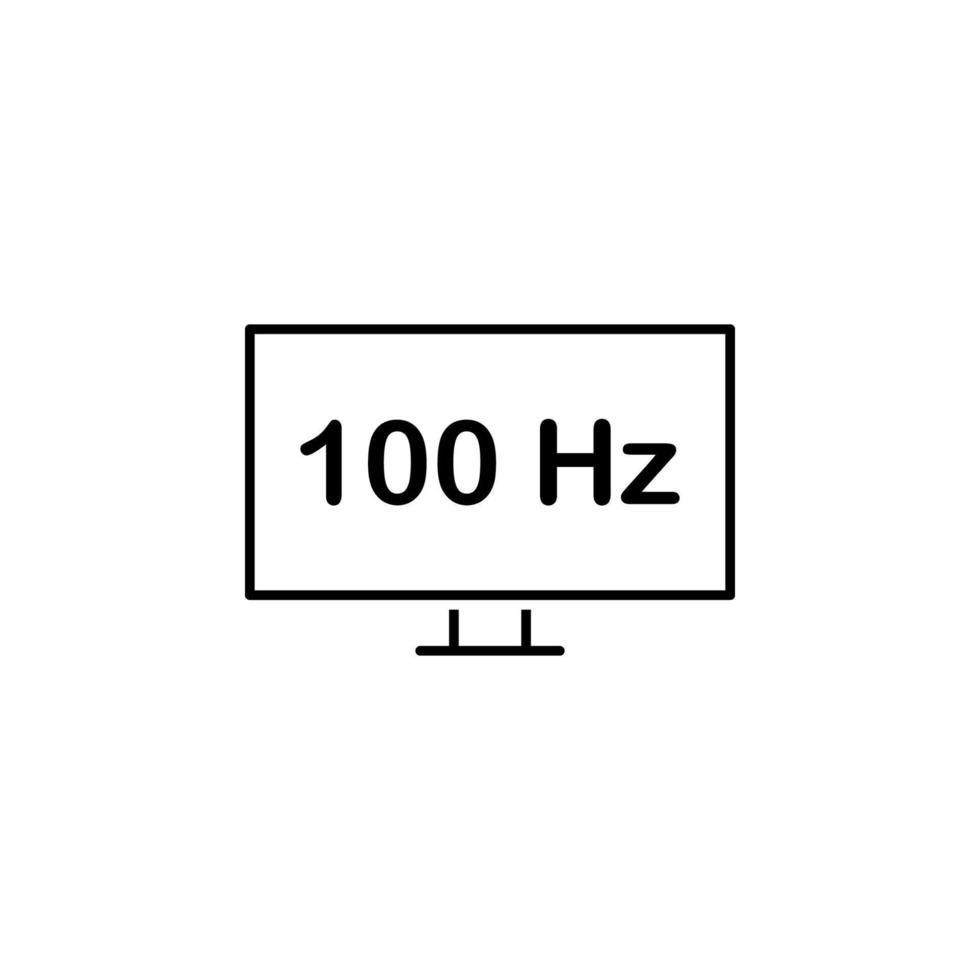 TV 100 hertz vektor ikon illustration