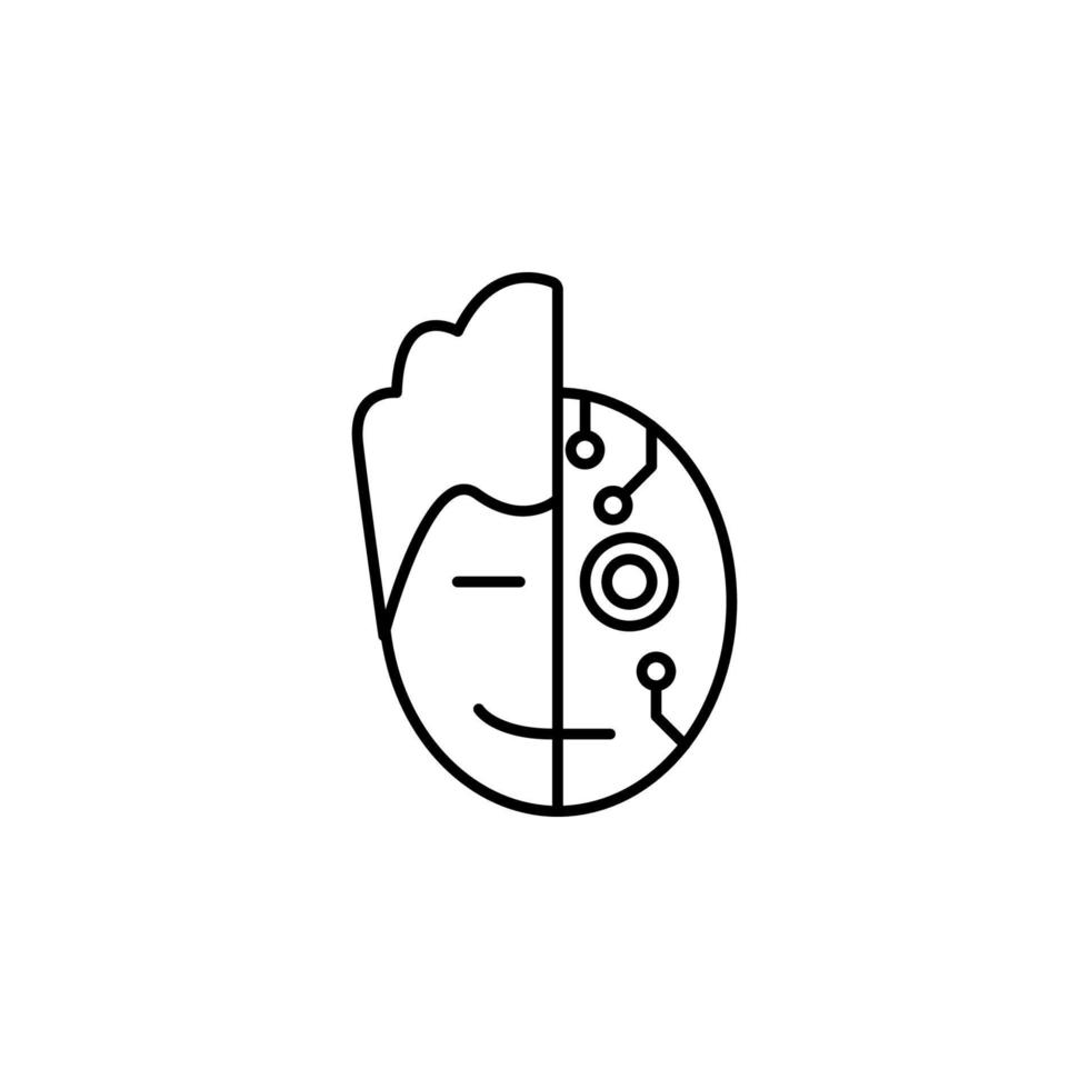 Digital Person Vektor Symbol Illustration