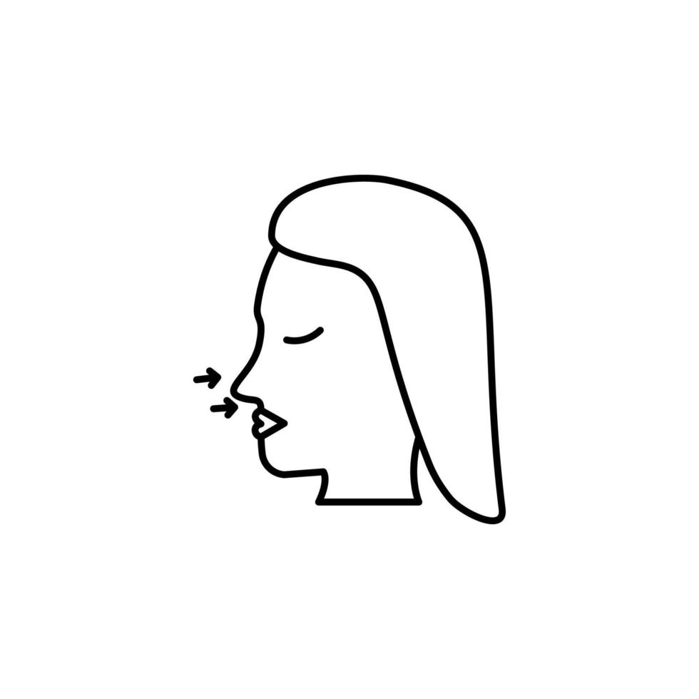 Nase, Plastik Chirurgie Vektor Symbol Illustration