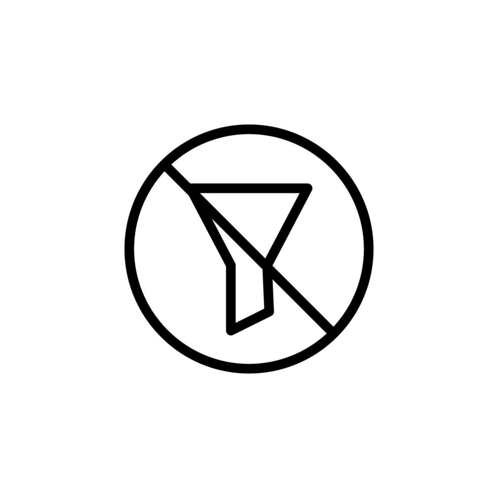 Filter Verbot Vektor Symbol Illustration