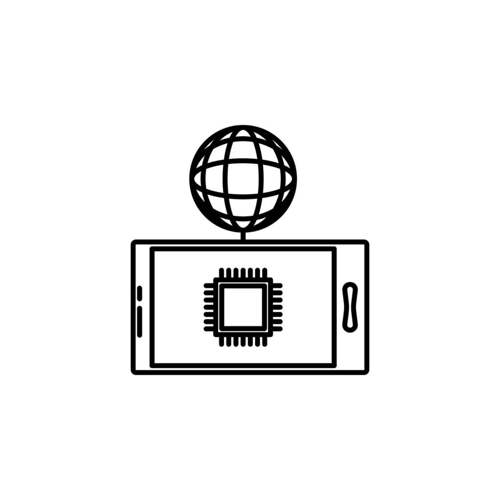 Chip im Telefon Vektor Symbol Illustration