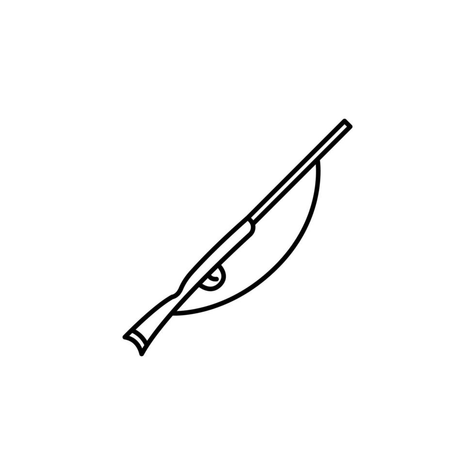 Jagd Gewehr Vektor Symbol Illustration