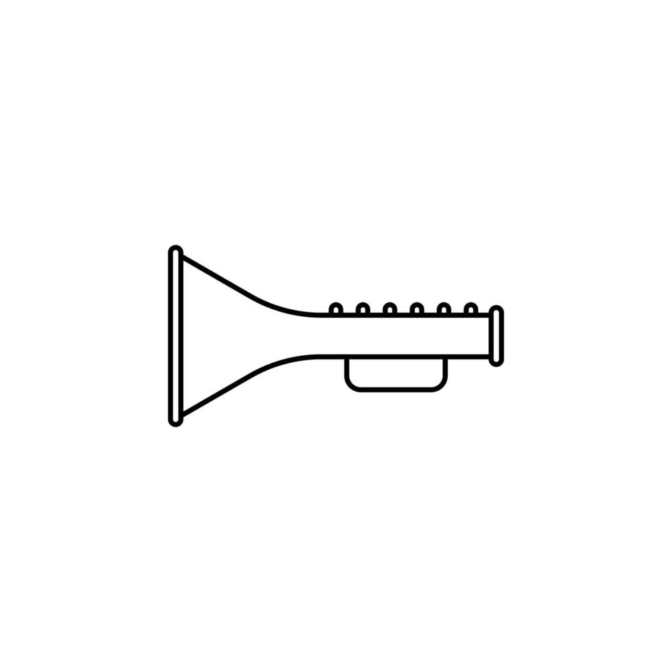 trumpet linje vektor ikon illustration