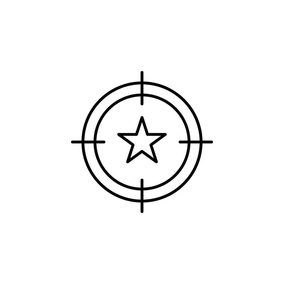 Stern, Erfolg, Fokus, Tor Vektor Symbol Illustration