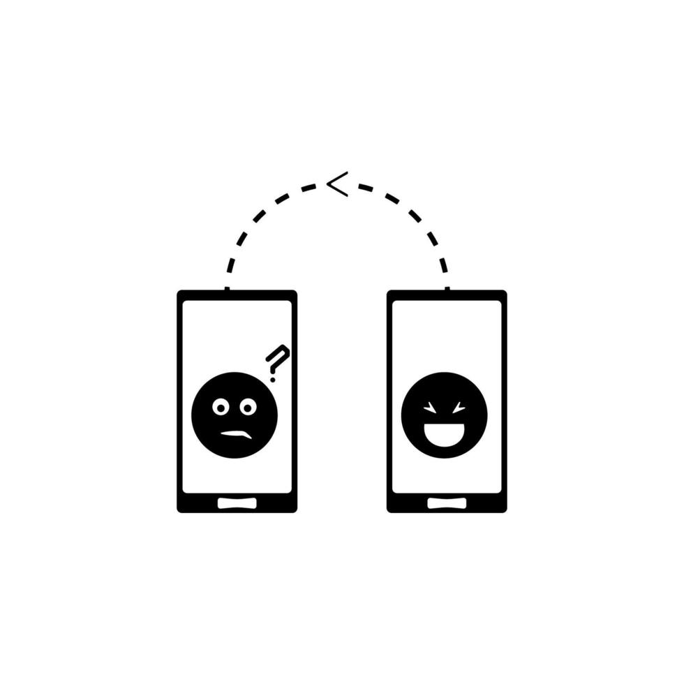 Witze durch Telefon Vektor Symbol Illustration