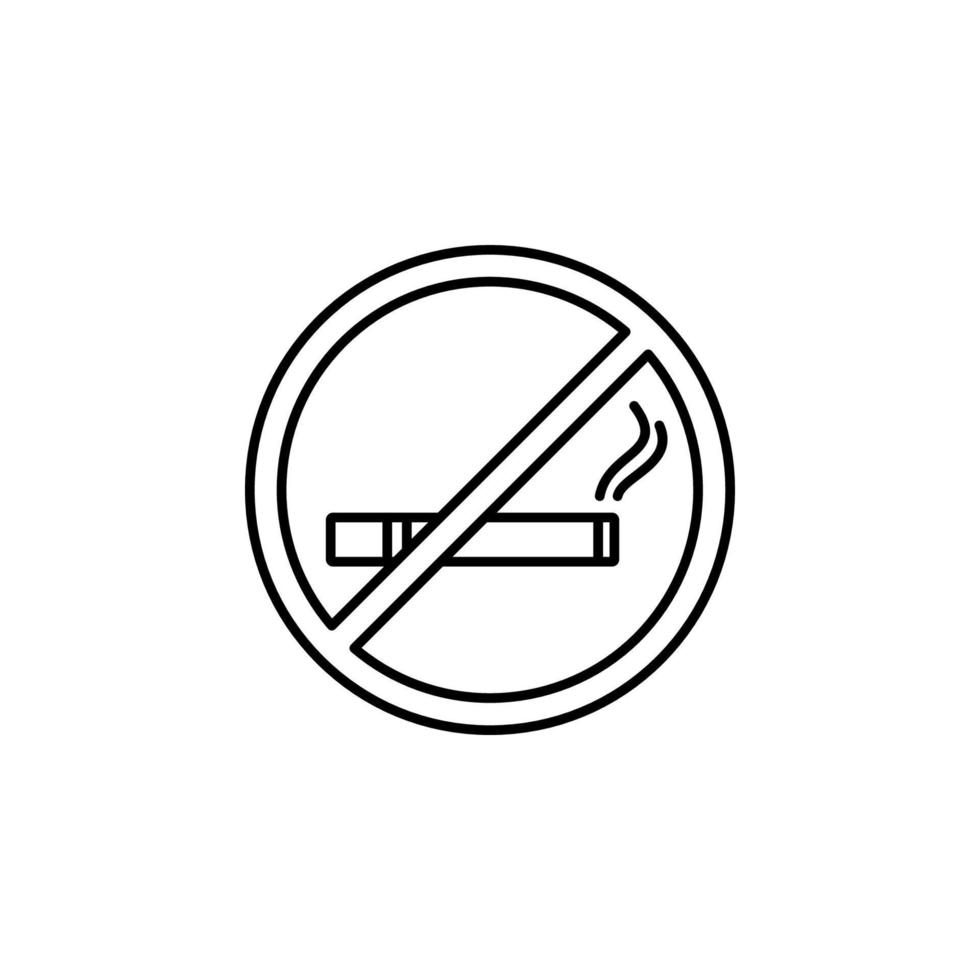 Nein Rauchen, verboten Vektor Symbol Illustration