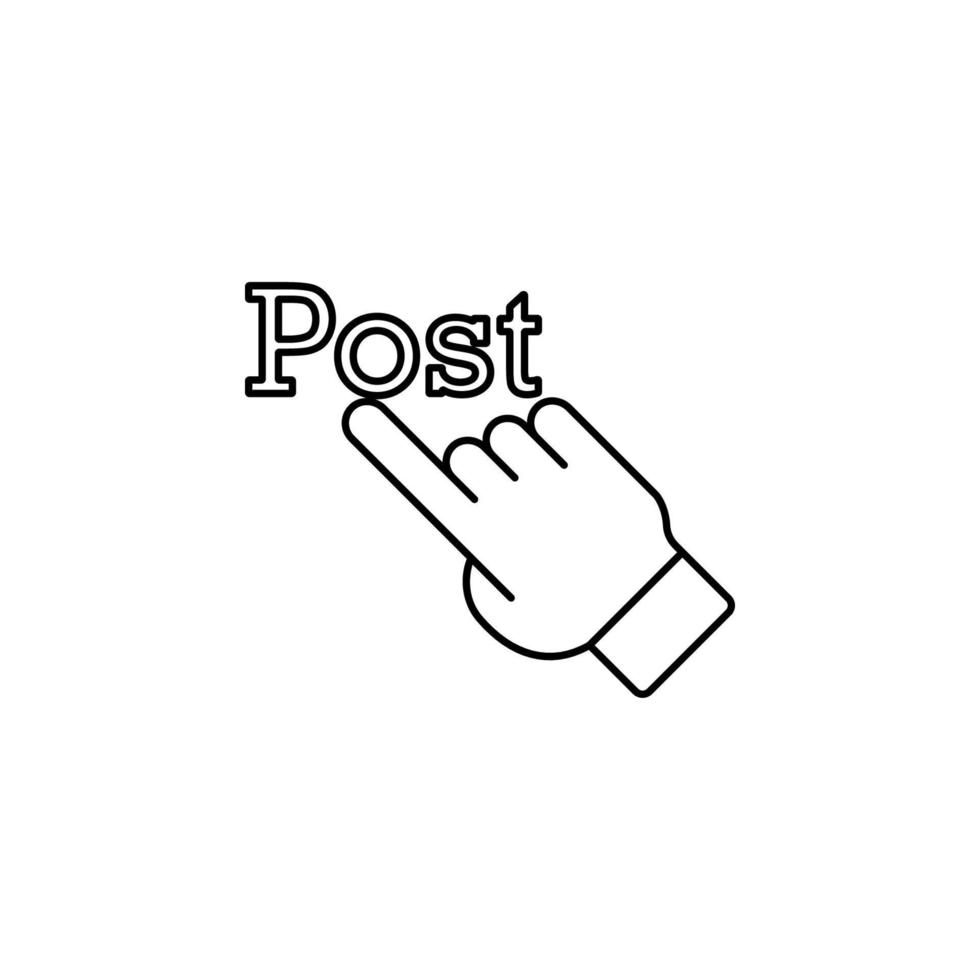 Post und Finger Vektor Symbol Illustration