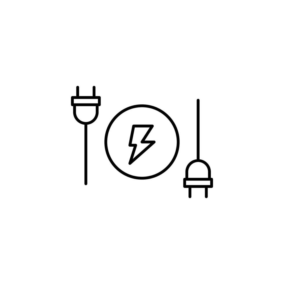 elektricitet, pluggar vektor ikon illustration
