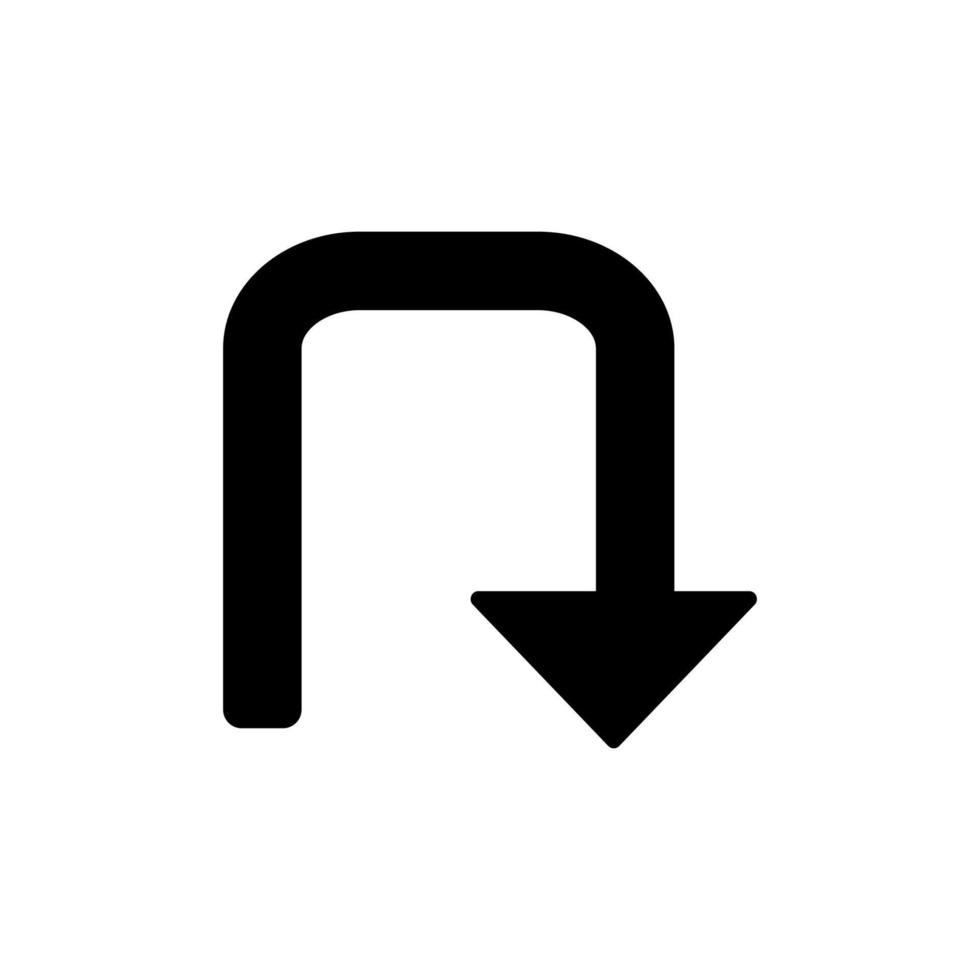 Pfeil drehen Vektor Symbol Illustration