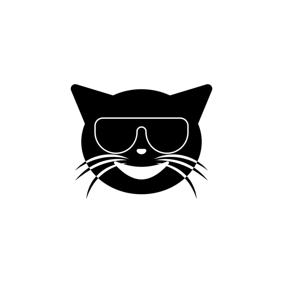 Sonnenbrille Katze Vektor Symbol Illustration