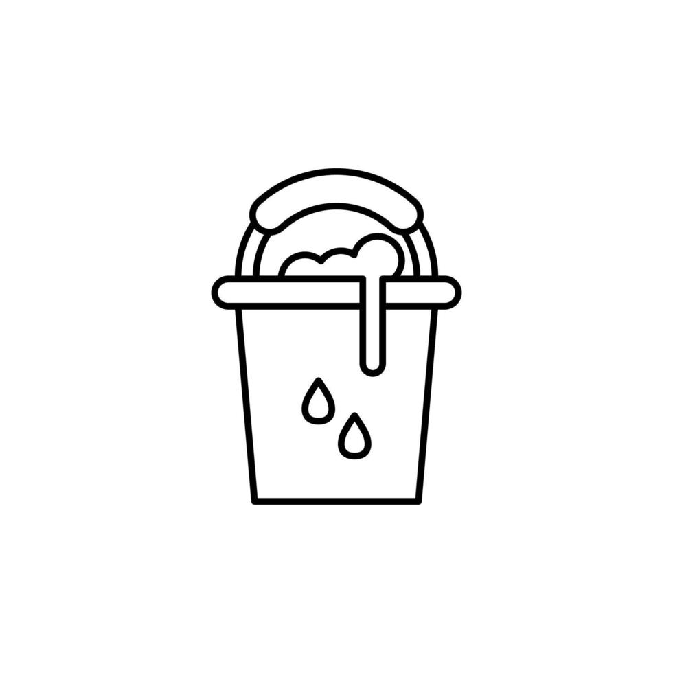 Eimer, Eimer, Wasser Container Vektor Symbol Illustration