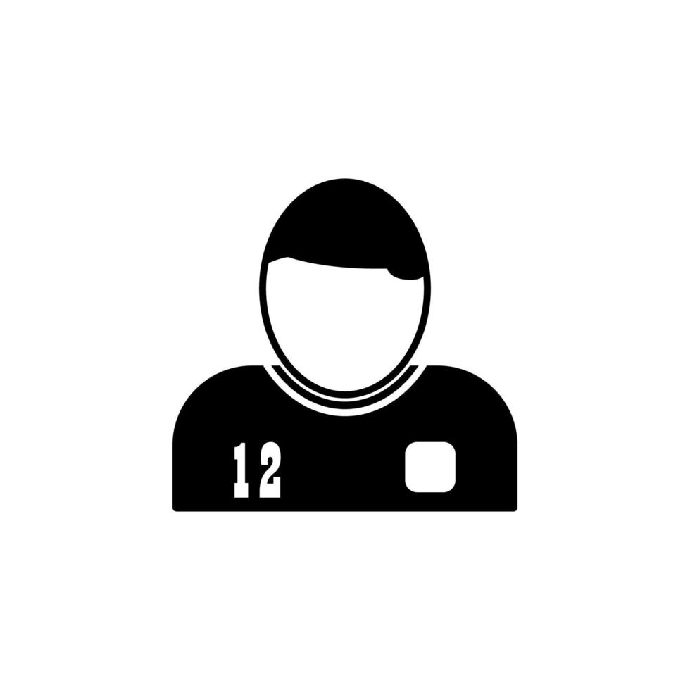fotboll spelare vektor ikon illustration