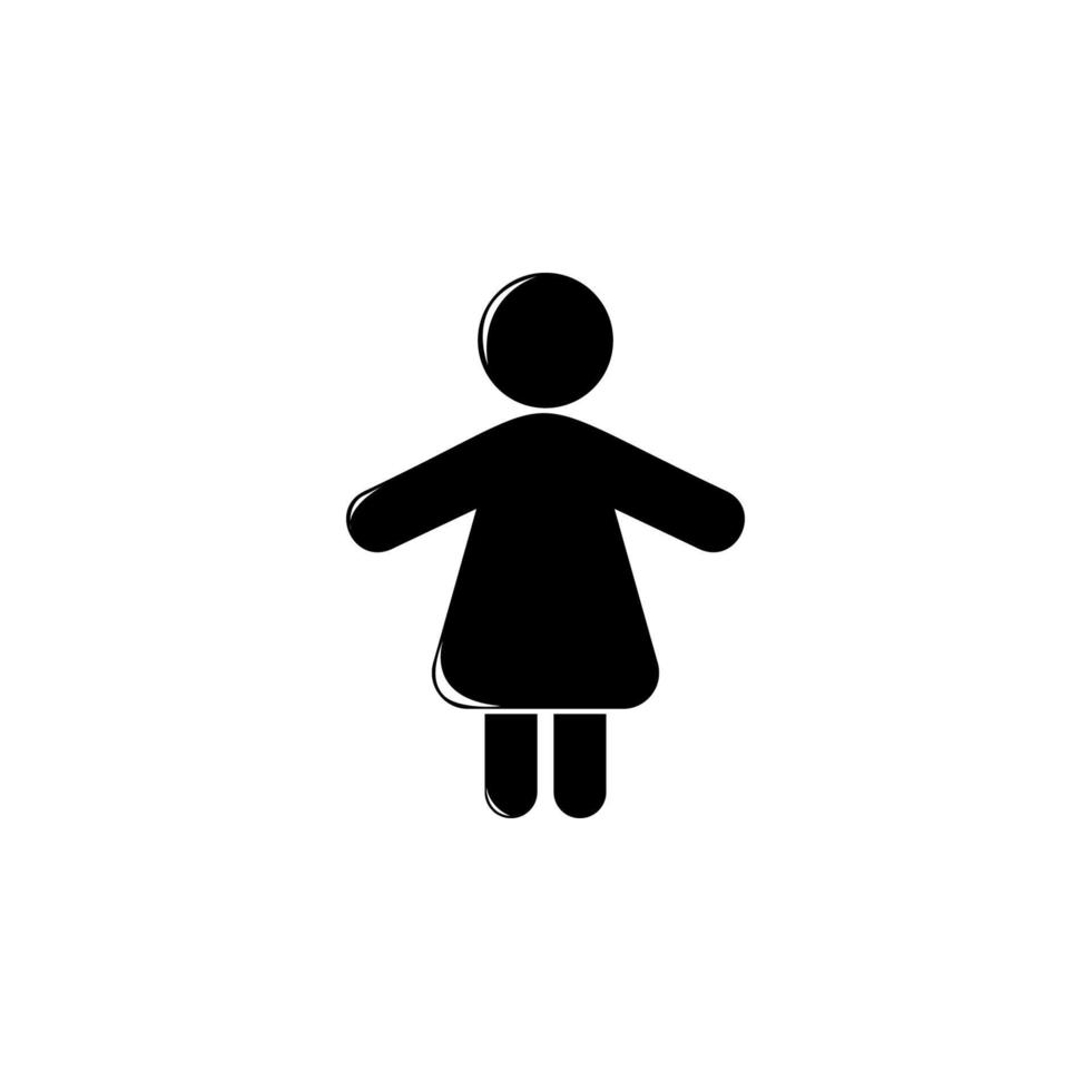 Baby Mädchen Vektor Symbol Illustration