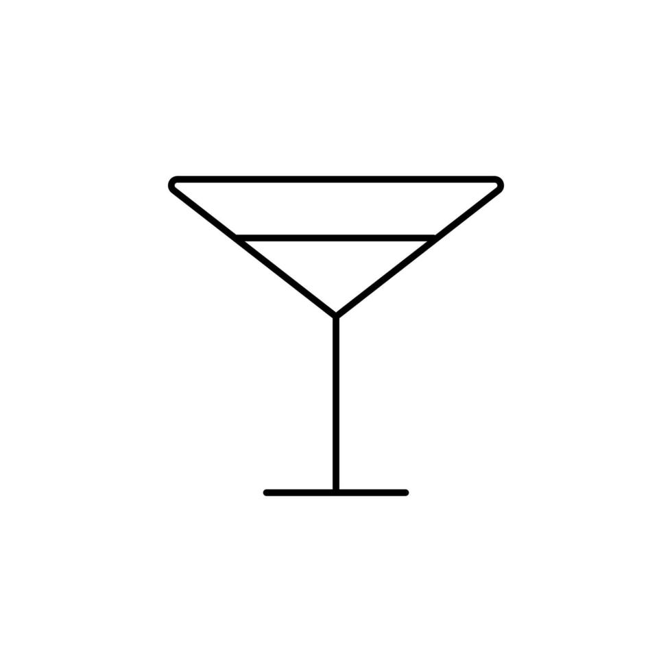 Cocktail Glas Vektor Symbol Illustration