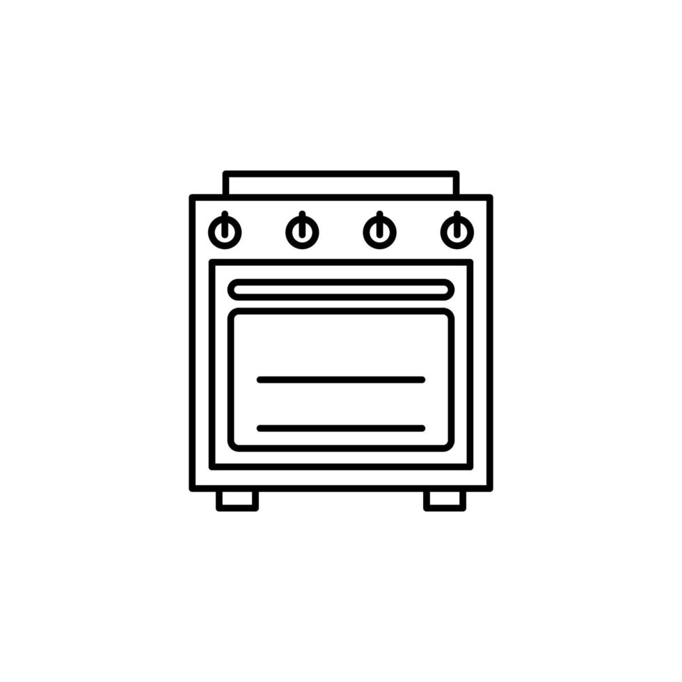 Brenner Ofen, Kochen Bereich, Gas Angebot Herd Vektor Symbol Illustration