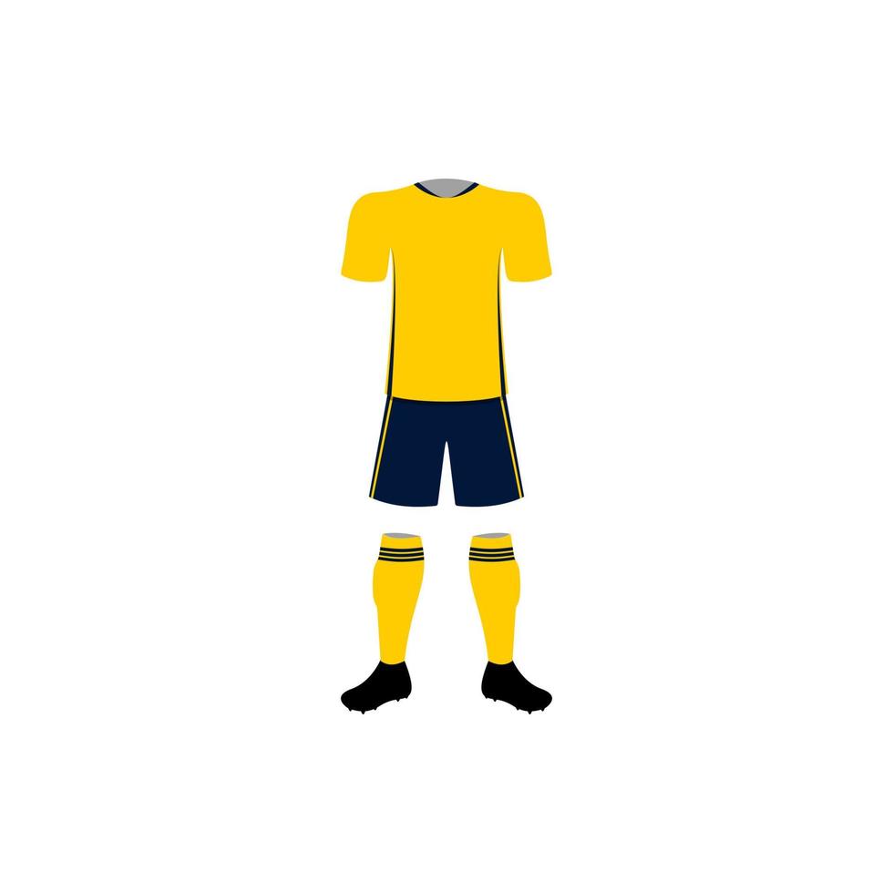 Sverige nationell fotboll form vektor ikon illustration