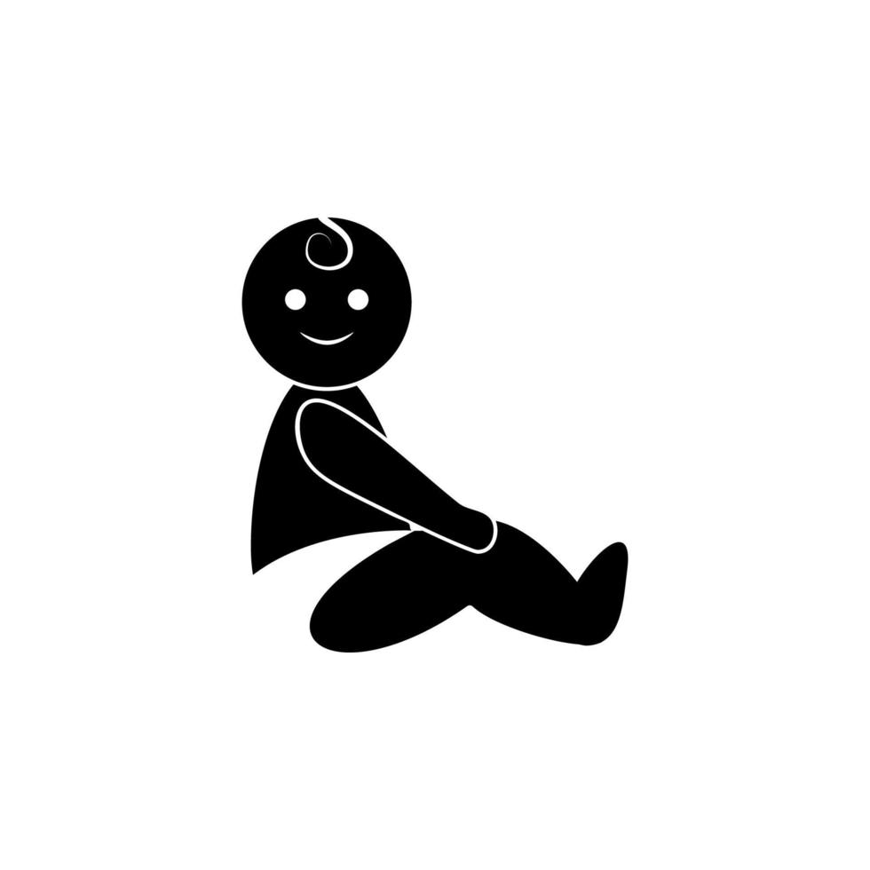 Sitzung Baby Vektor Symbol Illustration