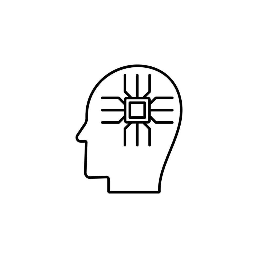 Chip im Person Vektor Symbol Illustration