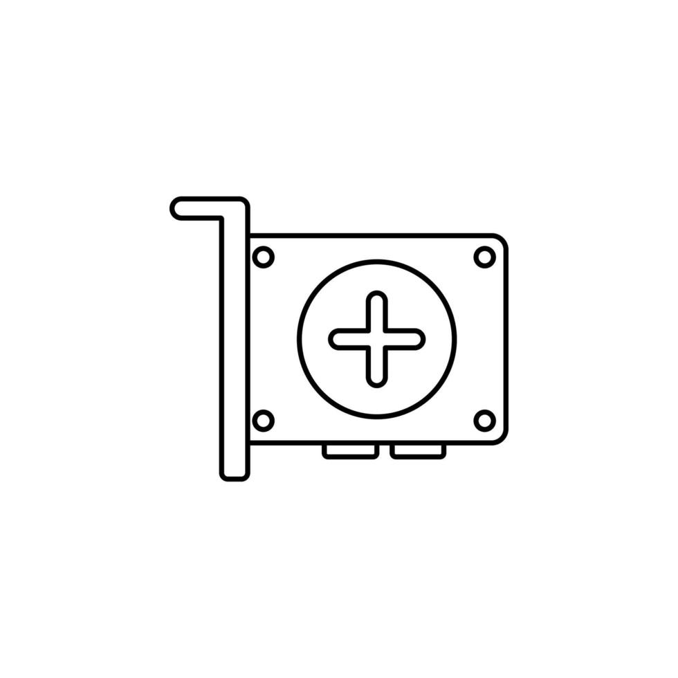 Video Karte Linie Vektor Symbol Illustration