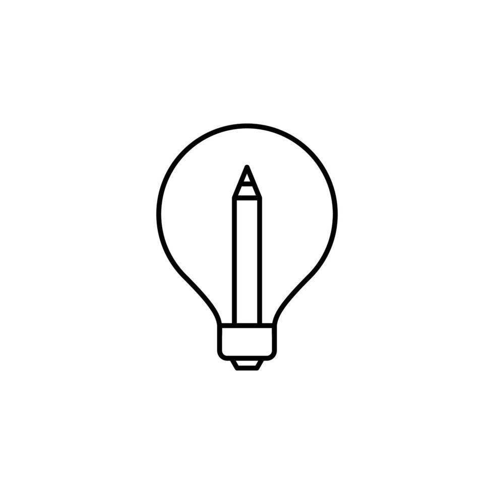 kreativ, aning, ljus Glödlampa vektor ikon illustration