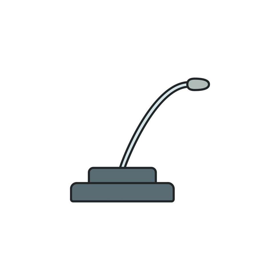 Desktop Mikrofon Vektor Symbol Illustration