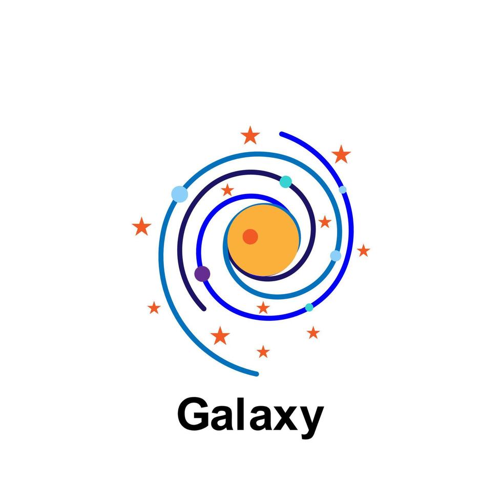 Plats, galax Färg vektor ikon illustration