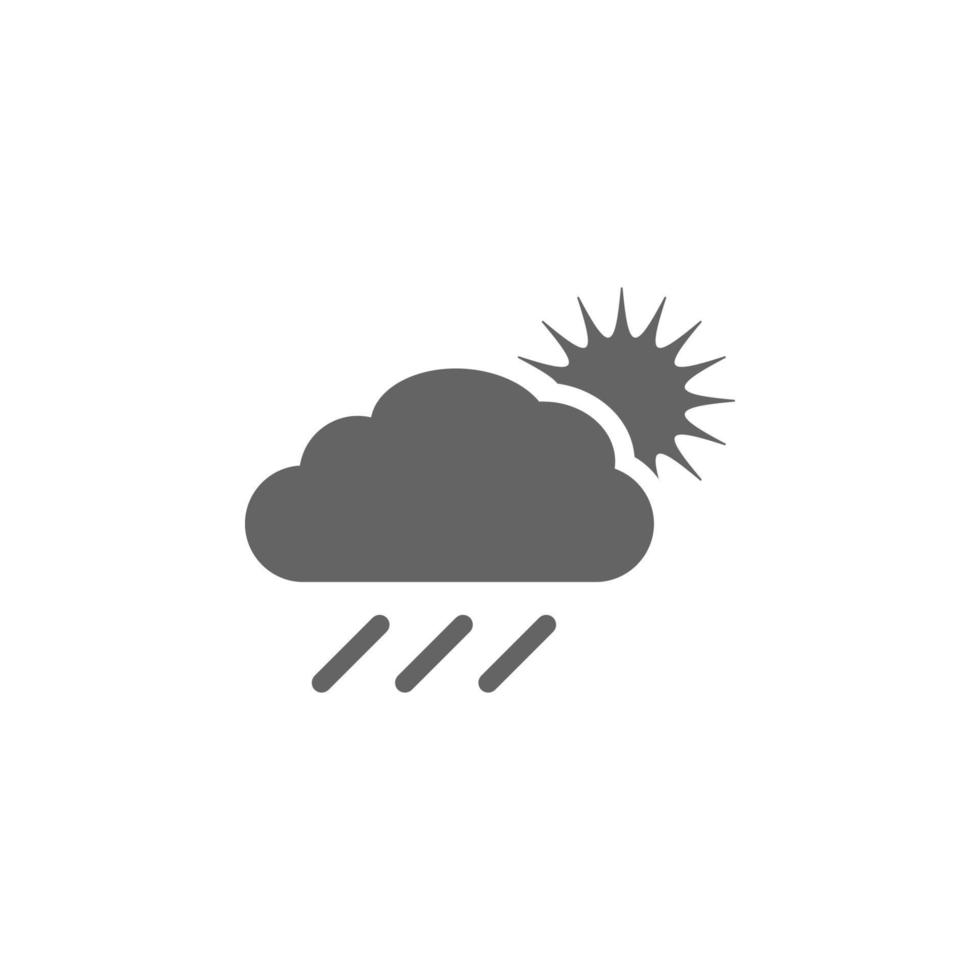 sonnig, regnerisch Wetter Vektor Symbol Illustration
