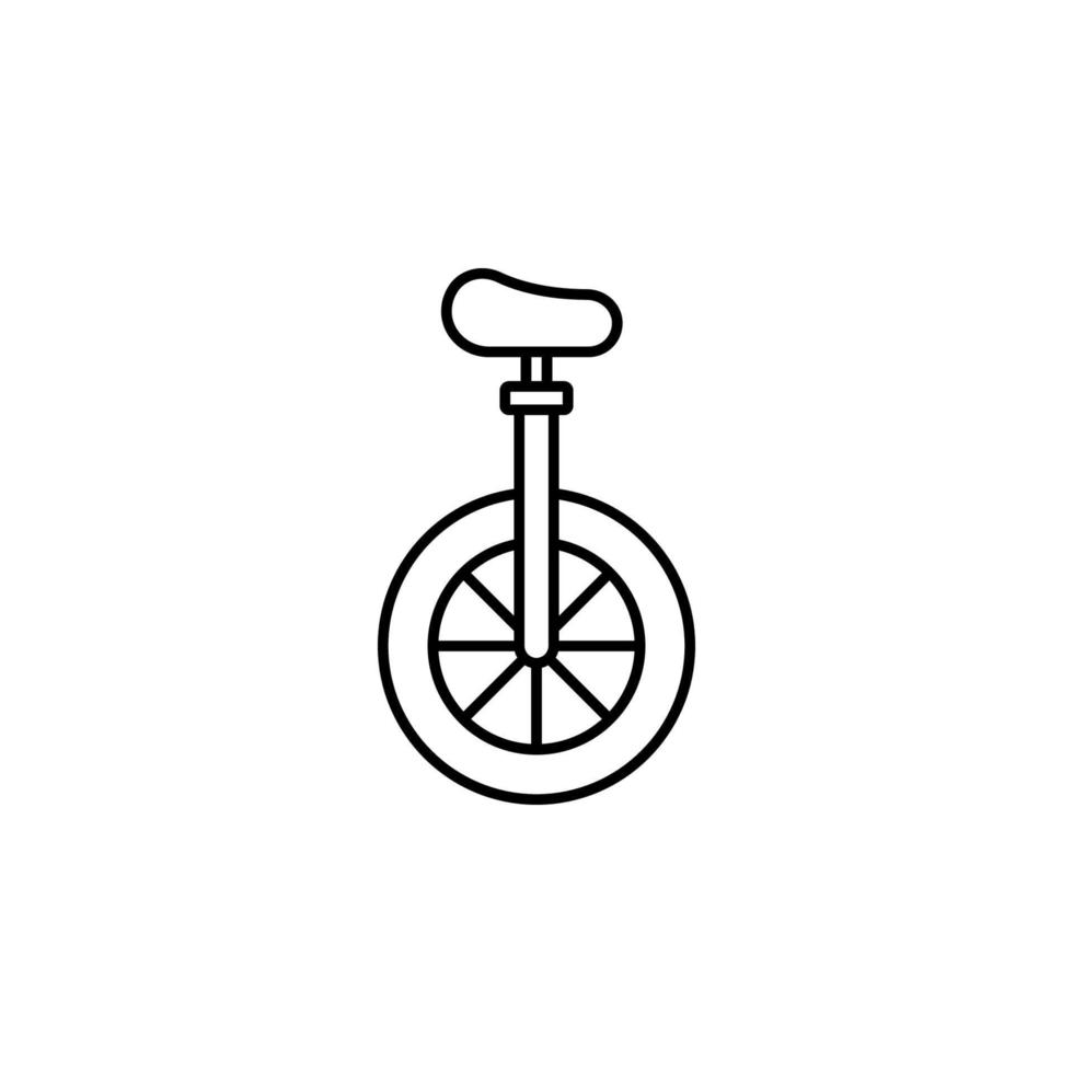 monocykel, cykel vektor ikon illustration