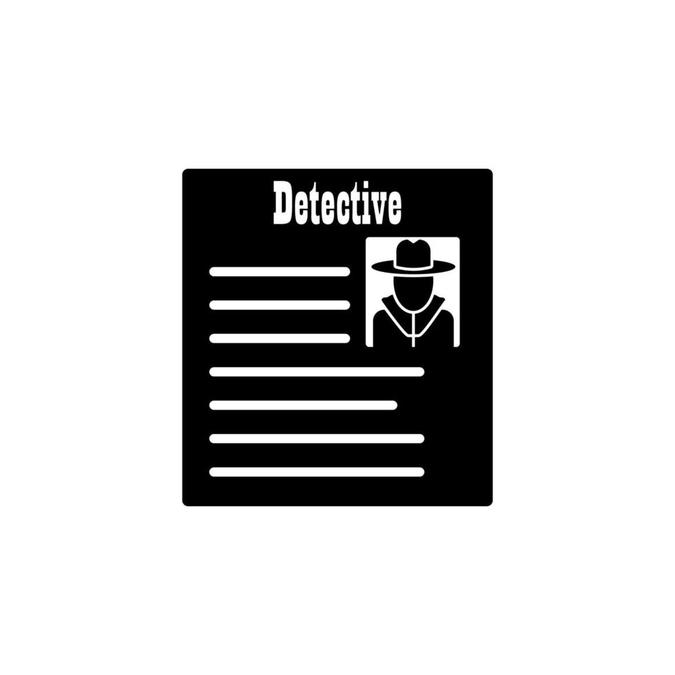 Detektiv Ankündigung Vektor Symbol Illustration