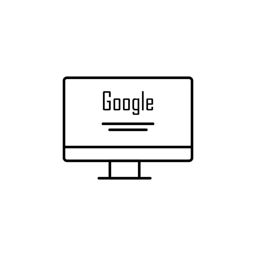 Google Sök vektor ikon illustration
