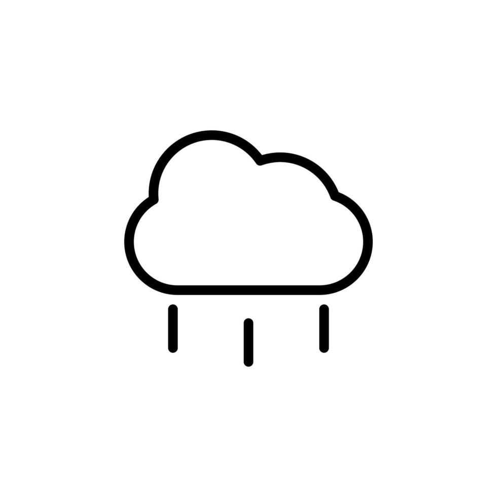 moln av regn vektor ikon illustration