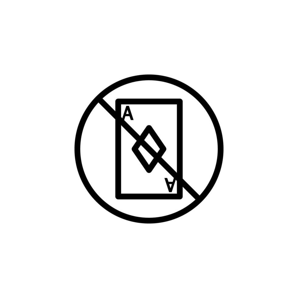 Karte Verbot Vektor Symbol Illustration