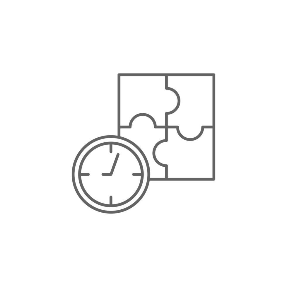 Puzzle, Zeit Verwaltung Vektor Symbol Illustration