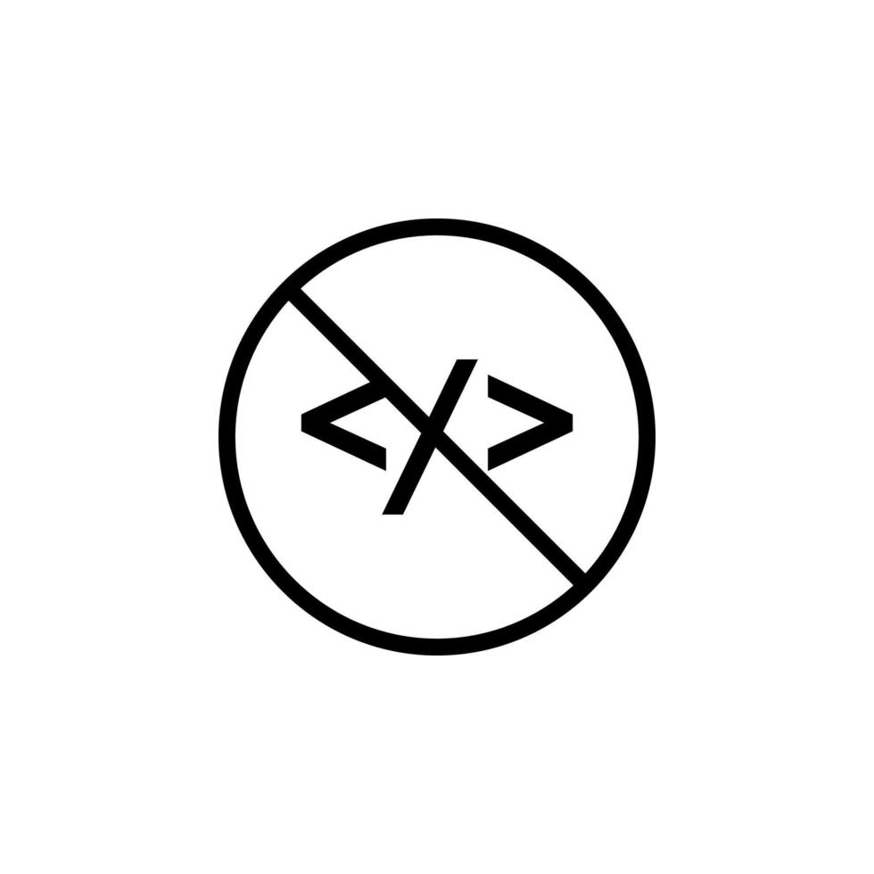 Verbot Netz Code Vektor Symbol Illustration