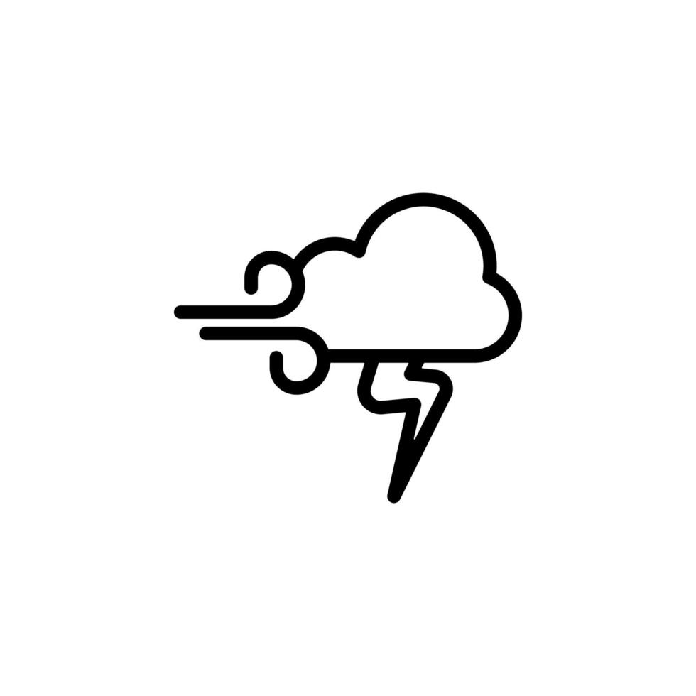 wolkig Wind Sturm Zeichen Vektor Symbol Illustration