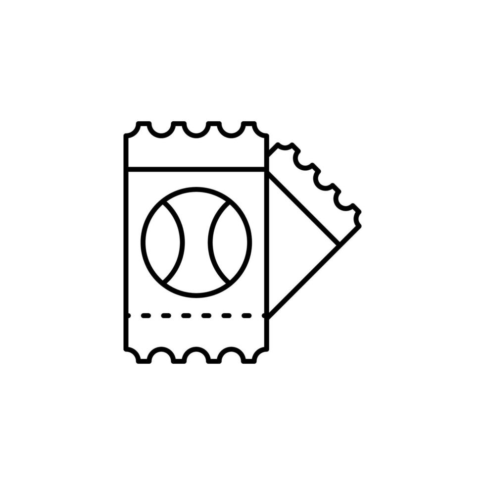 baseboll, biljett vektor ikon illustration