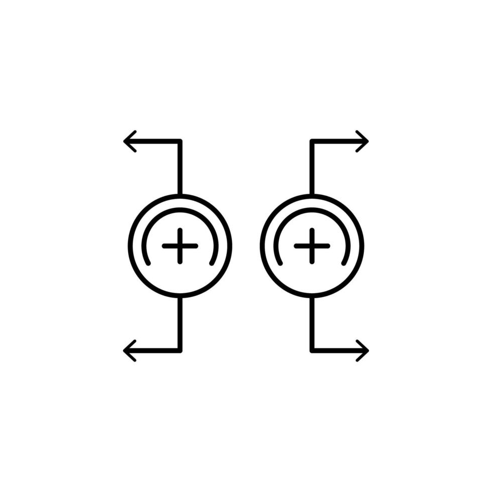 Magnete abstoßen Vektor Symbol Illustration