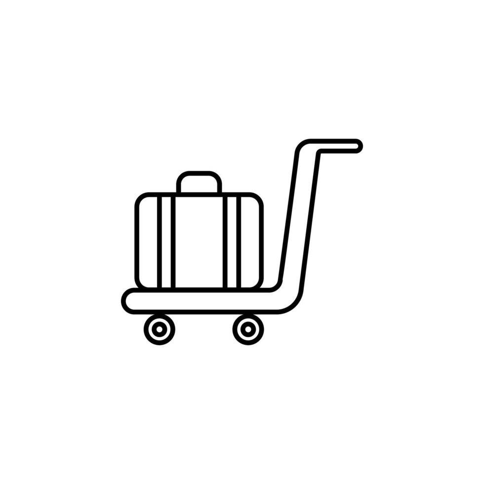 das Hotel Rollstuhl Vektor Symbol Illustration