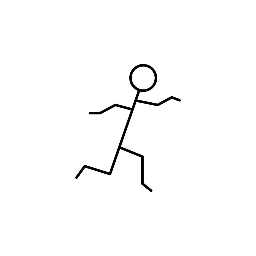 Laufen Mann Vektor Symbol Illustration