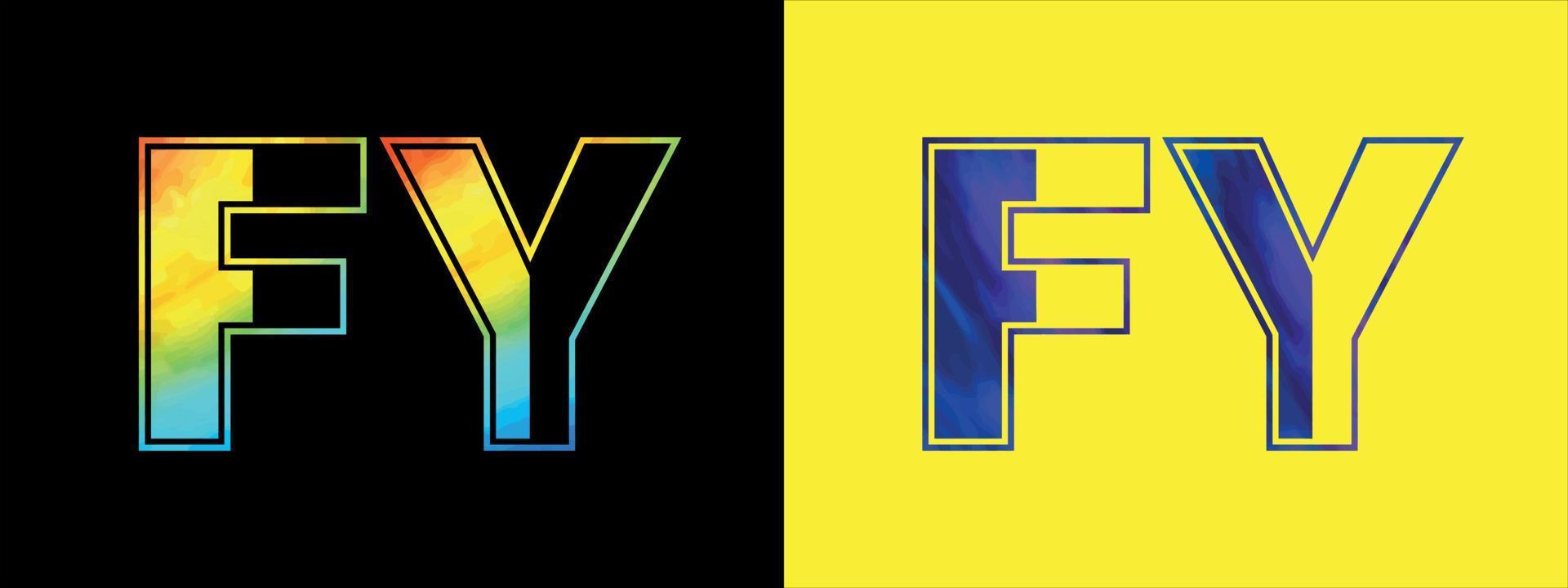 brev fy logotyp design vektor mall. kreativ modern lyxig logotyp för företags- företag identitet