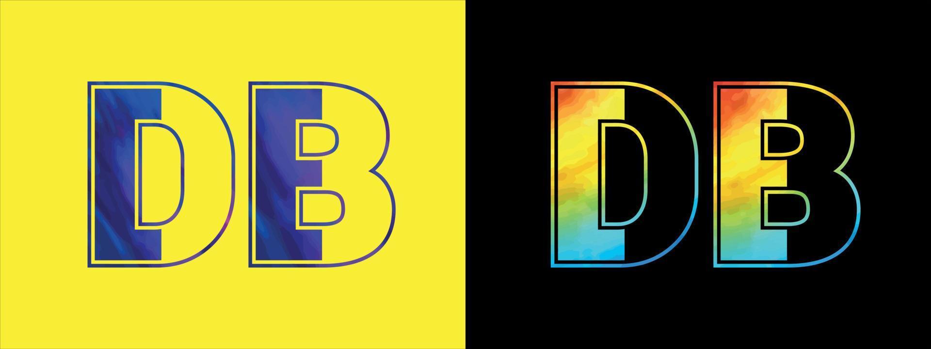 första brev db logotyp ikon vektor design mall. premie lyxig logotyp för företags- företag identitet