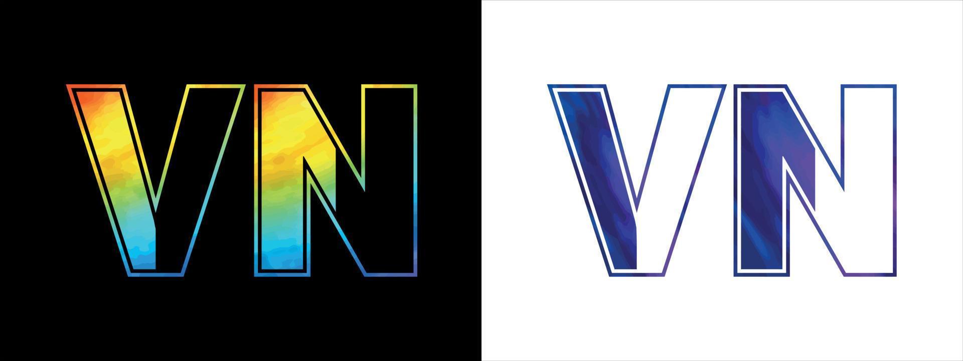 första brev vn logotyp ikon vektor design mall. premie lyxig logotyp för företags- företag identitet