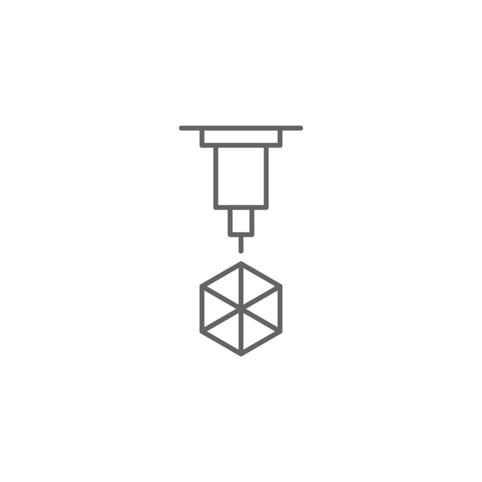 3d Drucker Vektor Symbol Illustration