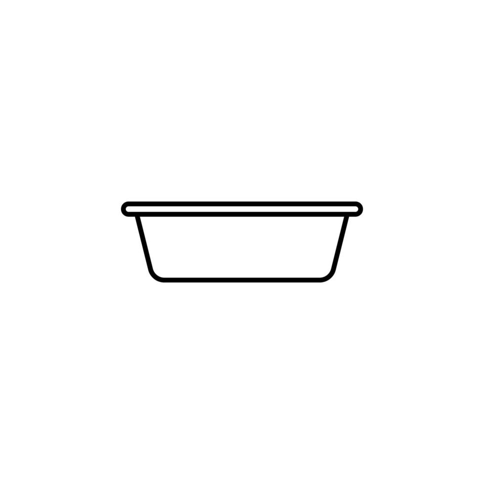 en skål linje vektor ikon illustration