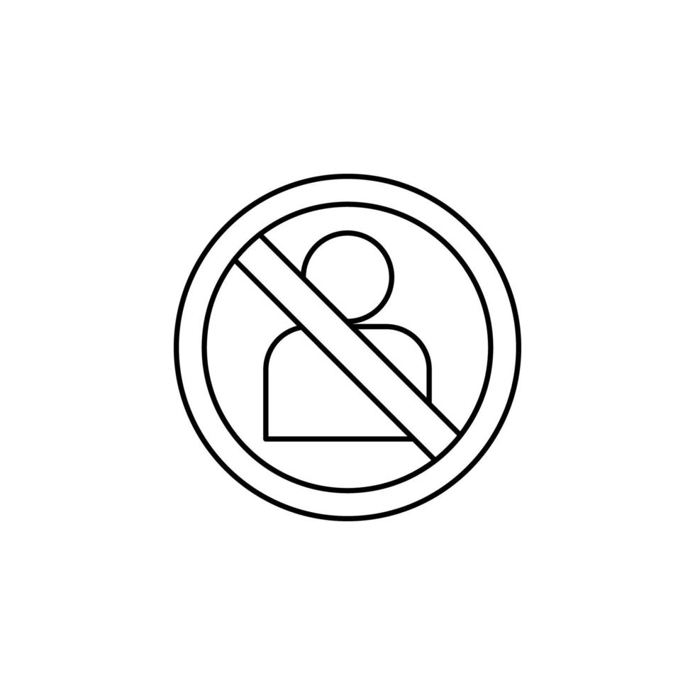 Nein Kontakte Vektor Symbol Illustration