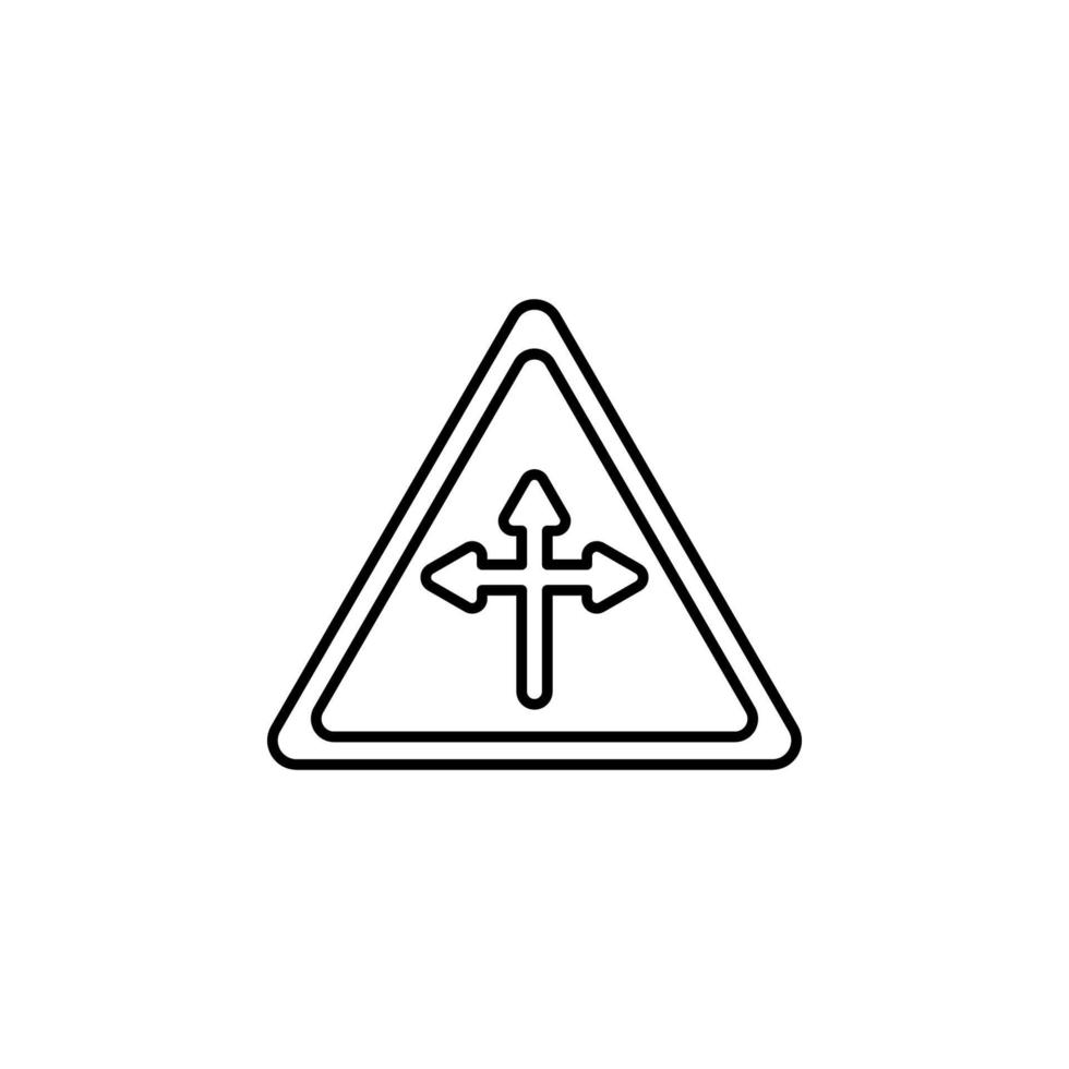 Straße voraus Vektor Symbol Illustration