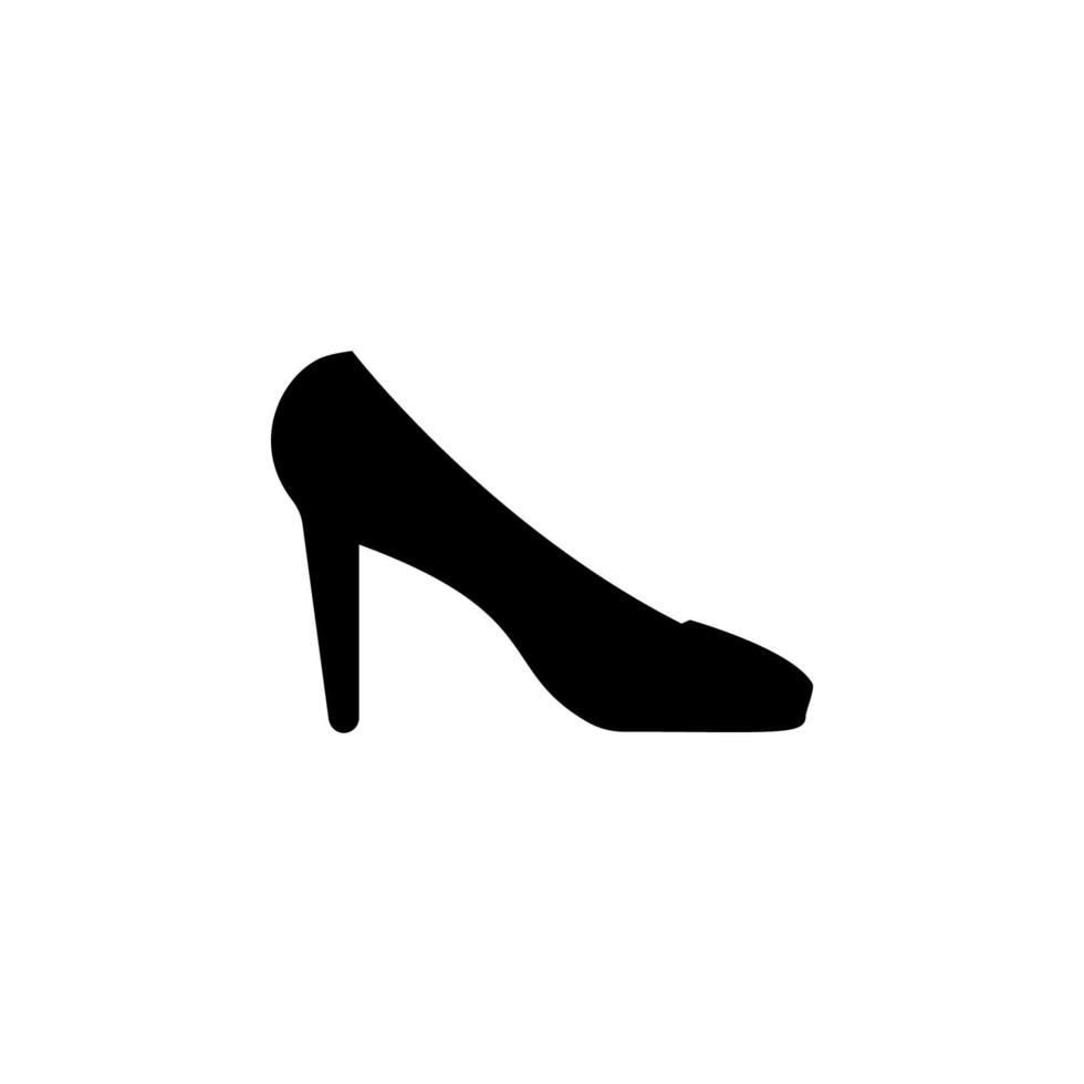 hoch Hacke Schuhe Vektor Symbol Illustration