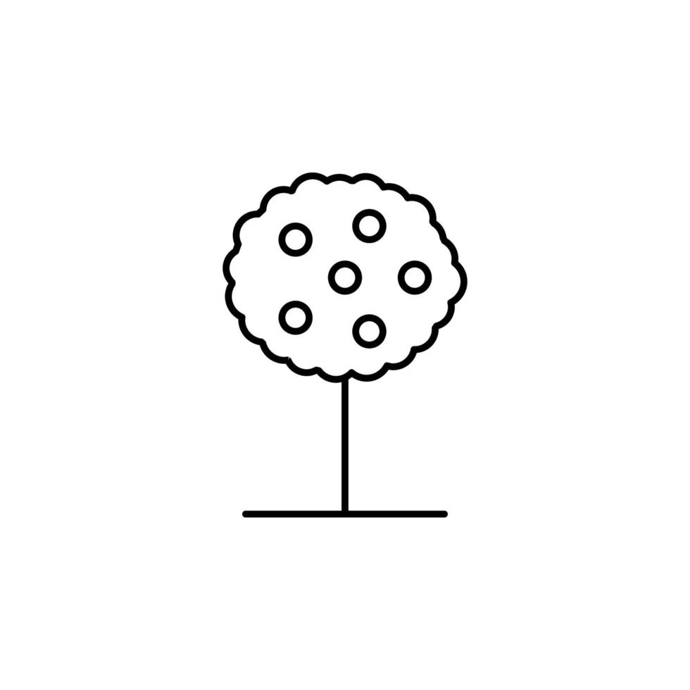 Bauernhof, Baum, Apfel Vektor Symbol Illustration